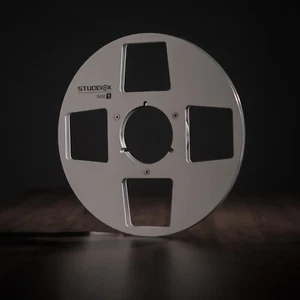 1 Pair Aluminum Silver 10.5" Take Up Reels For 1/4" Reel To Reel Tape Recorders - Picture 1 of 7