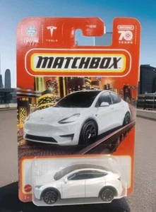 Matchbox Tesla Model 70th Anniversary Mattel Series "weiß" - Bild 1 von 3