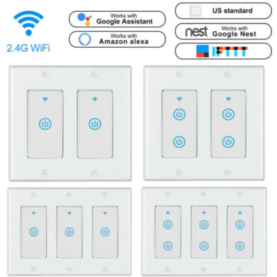 1/2/3Gang 2 Way Smart WiFi Light Wall Switch ...