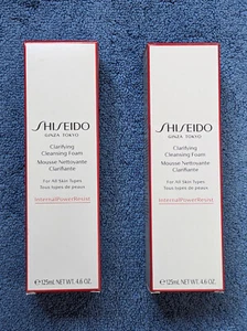 Shiseido Clarifying Cleansing Foam LOT of 2  For All Skin Types - 4.6 Oz - NIB - Picture 1 of 6