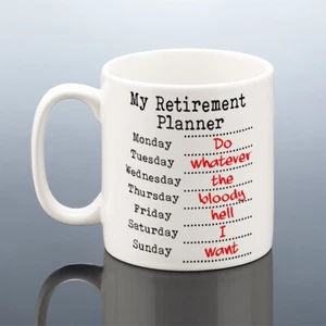 RETIREMENT MUG Funny Retirement Gift Work Colleague Leaving Present Men Him Cup - Picture 1 of 4