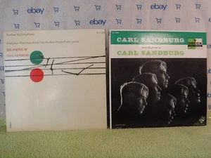 2 Records 1 Price! Carl Sandburg Reads Poems DL 9039/ Poetry Of Carl, TC 1150 - Imagen 1 de 7