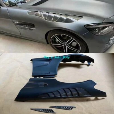 Se adapta a Mercedes Benz AMG GT GTS FRP media fibra de carbono cubierta de guardabarros delantero Foto 1 de 4