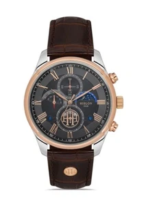 Hislon 1928 Men's Watch Timeless Collection Sapphire Glass Moon phase - Picture 1 of 4
