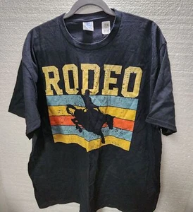 Port & Company Men's Horse Riding Retro T-Shirt Graphic Print, Navy, 2XL - Picture 1 of 5