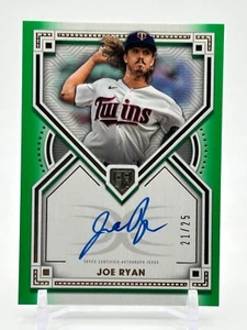 2022 Topps Definitive Collection Joe Ryan Green Rookie Auto 21/25 #DRA-JRY2 - Foto 1 di 2