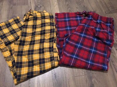 Old Navy Lot Of 2 Bundle Men’s L, Plaid Flannel Pajama Lounge Pants Sleepwear - Image 1 of 4