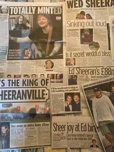 ED SHEERAN - UK NEWSPAPER - CLIPPINGS / CUTTINGS - Picture 1 of 5