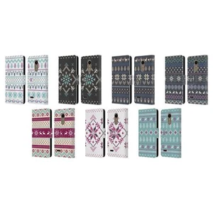 HEAD CASE DESIGNS KNITTED CHRISTMAS PRINTS LEATHER BOOK CASE FOR LG PHONES 1 - Picture 1 of 7