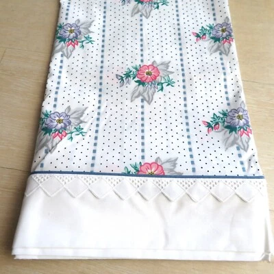 Sábanas Dama Pepperell Cal King 1 Planas 1 Ajuste Ojales Encaje Floral Percal De Colección Foto 1 de 4