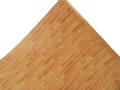 MELODY JANE Puppenhaus mittel Holz selbstklebend 1:12 Dielen Optik Papierboden