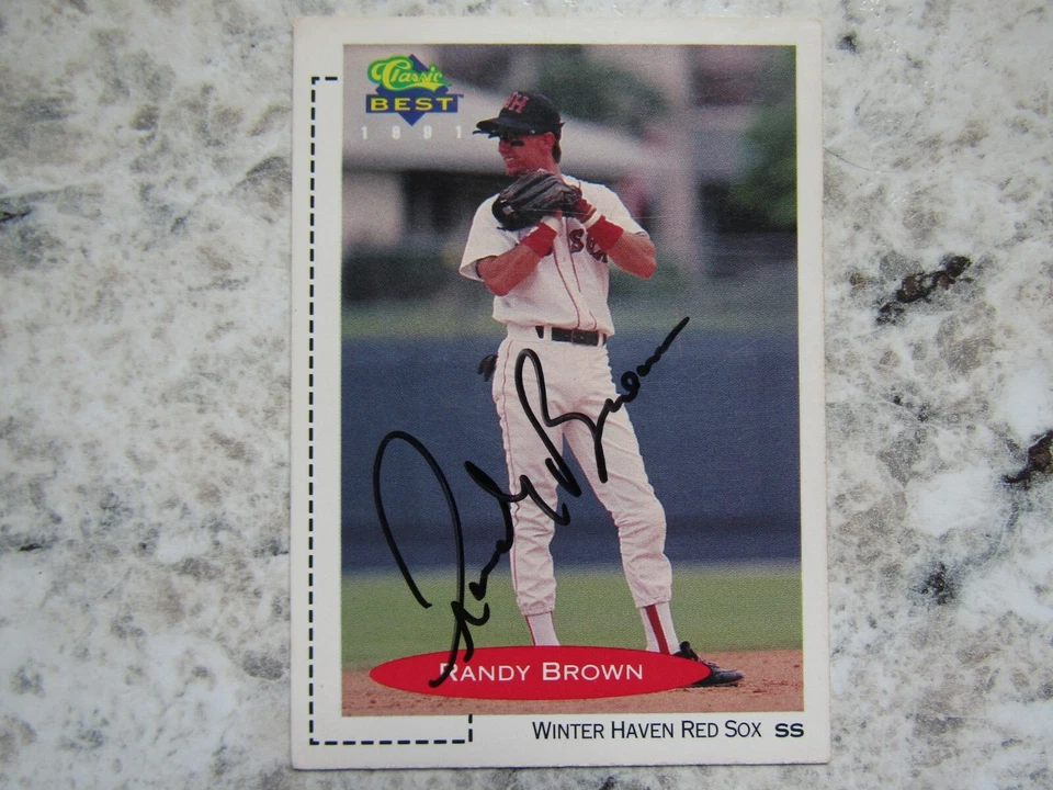 Red Sox Randy Brown Signed Autographed 1991 Classic Best Winter Haven Red Sox - Image 1 of 1