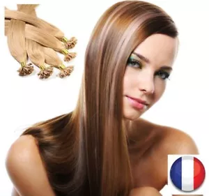 50,150, 200 EXTENSIONS DE CHEVEUX POSE A CHAUD 100% NATURELS REMY HAIR U TIP 3A+ - Picture 1 of 14