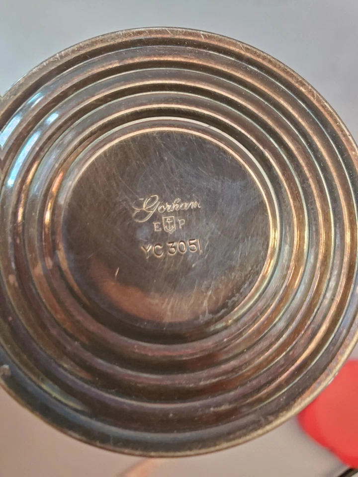 Vaso de botão de trompete folheado a prata Gorham EP Yc3051 - Imagem 1 de 4