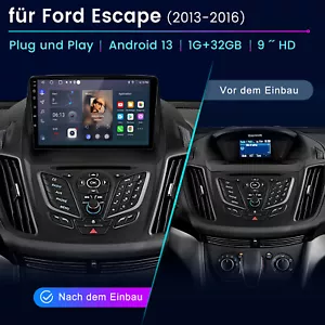 Android 13 Für Ford Kuga 2013 2014 2015-2016 Carplay Autoradio GPS Navi WiFi RDS - Bild 1 von 13