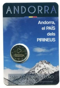 COPPIA 2 euro ANDORRA 2017 - IL PAESE DEI PIRENEI + INNO NAZIONALE - Imagen 1 de 2