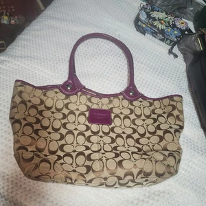 BORSA TOTE BAG COACH EUC SIGNATURE BLEECKER - Foto 1 di 7