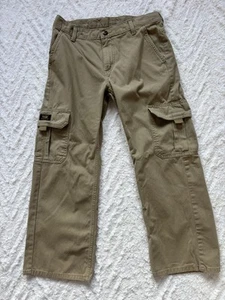 Wrangler Boys Tan Cargo Pants Size 10 Husky Adjustable - Picture 1 of 6