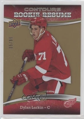 2015-16 Upper Deck Contours Rookie Resume Gold Rainbow /99 Dylan Larkin #RR-5 RC - Image 1 of 2