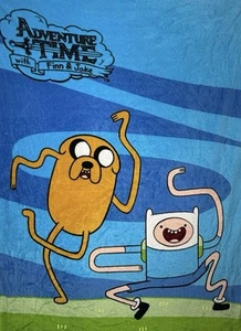 Adventure Time Finn & Jake Soft Throw Blanket 44" x 56" Rare design - Picture 1 of 6