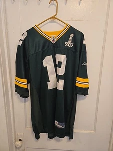 Aaron Rodgers Mens XL Green Bay Packers Green Reebok Jersey Super Bowl XLV - Picture 1 of 4