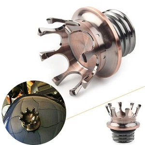 Tapa de gasolina King Crown tanque de combustible cubierta de billet apta para Harley Softail personalizada FXSTC delgada - Imagen 1 de 11