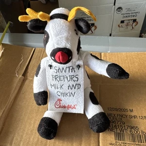 Peluche de Navidad Chick-fil-A Papá Noel prefiere leche y chikin reno vaca 2008 - Imagen 1 de 11