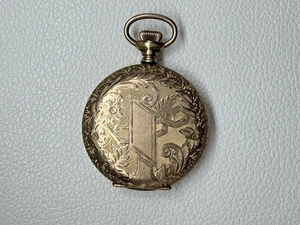AntiquePocket Watch Elgin Gold Filled Hunting Case 7j 6s Movement Parts Repair - Picture 1 of 16
