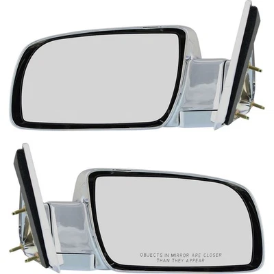 Manual Mirror Set Of 2 For 1988-2000 GMC K3500 1992-2000 Yukon Manual Folding - Image 1 of 4