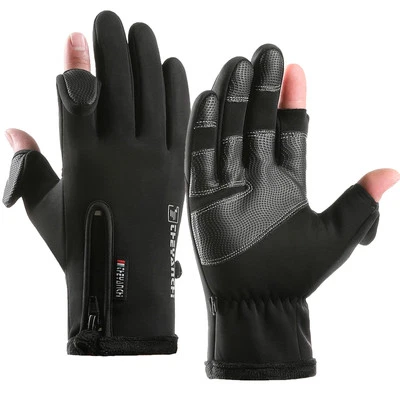 Winter Fingerless Fishing Gloves for Men & Women, Cold Weather Windproof Touc... - Image 1 of 4