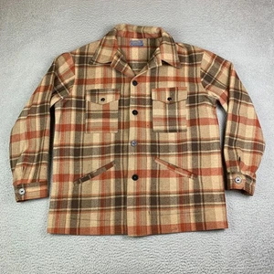 Vintage 70s Pendleton Mackinaw Cruiser Jacket Mens XL Plaid Pure Wool USA - Picture 1 of 15