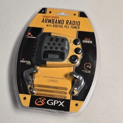 GPX Rugged Sports AM/FM Armband Radio Headphones Running A2098RSYEL New Sealed - Image 1 of 4