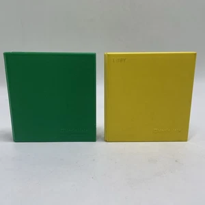 Vtg. MediaMate 3.5" Floppy Disc Storage Case Lot - Green & Yellow (Holds 5 Each) - Picture 1 of 10