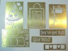 (7) Metal Stencils Get Well, Pizza Party, You've Got Mail, St-17