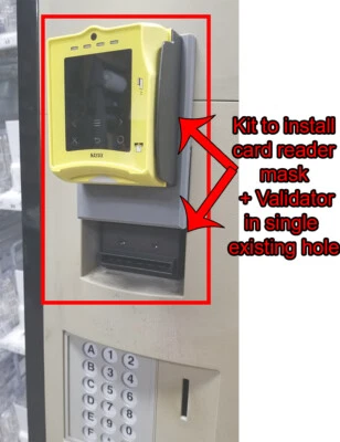 CAPITAL VENDING Card Reader Mask Mounting Kit for an Existing Validator – Curved Surface