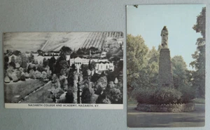 NAZARETH COLLEGE & ACADEMY ~ Shrine Lady Seat Wisdom ~ Vintage KY POSTCARD X2 - Picture 1 of 2