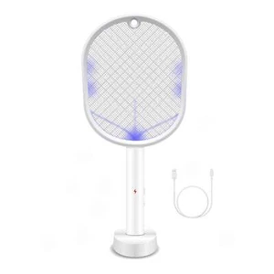 2 in 1 Rechargeable Mosquito Swatter - Electronic Fly Insect Bug Zapper Racket - Picture 1 of 7