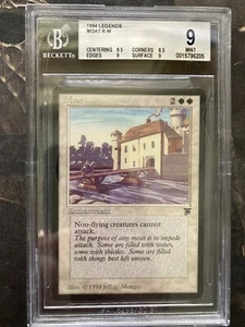 *** LEGENDS Moat *** BGS 9 Mint - Beauty! - ENGLISH - Vintage Magic MTG - Picture 1 of 2