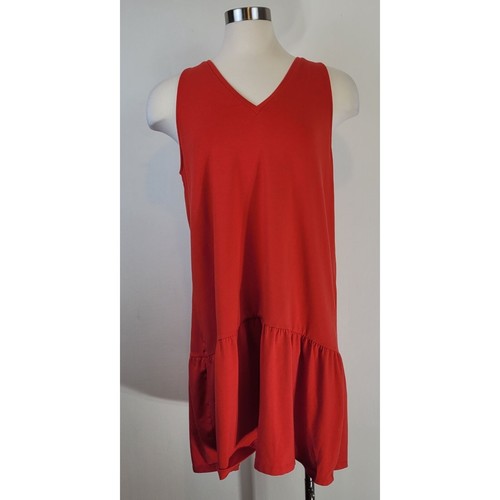 VETEMENTS Abito smanicato rosso un nuovo giorno taglia grande