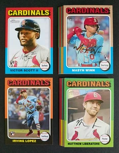 2024 Topps Heritage ~ St. Louis Cardinals ~ 21 Card Team Set 101-700 - Picture 1 of 3