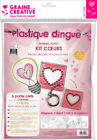 Satz Plastique dingue für 6 Schlüsselanhänger Herz