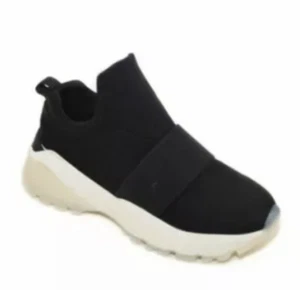 Athleta Manic Sneaker By J/slides, Black Lycra Mesh SIZE 8.5 -454770 N0815 - Picture 1 of 9