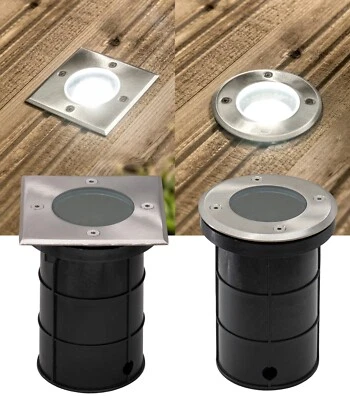 LED Bodeneinbaustrahler IP67 Edelstahl GU10 230Volt Bodenstrahler Außenleuchte - Bild 1 von 4
