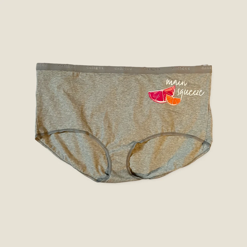 Braguita completa de algodón cacique Lane Bryant talla 34/36 gris naranjas (5600) Foto 1 de 1