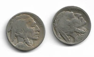 Lot of 2 Buffalo Nickels : 1924 1924-D - Picture 1 of 2