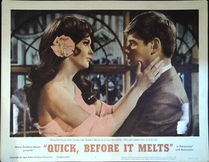 Quick, Before It Melts Lot of Two Lobby Cards 1965 George Maharis, Robert Morse