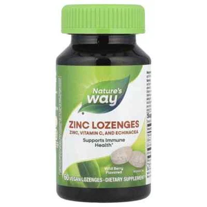 Nature's Way, Pastillas de Zinc, Wild Berry, 60 Pastillas Veganas - Imagen 1 de 2