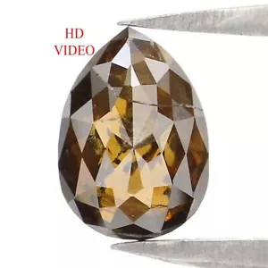 0.90 CT Natural Loose Pear Shape Diamond 7.30 MM Brown Color Pear Diamond KQ127 - Picture 1 of 8