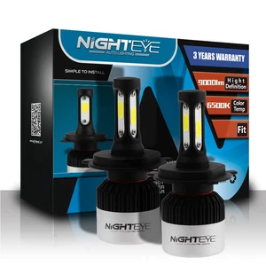 NIGHTEYE H4 9003 HB2 LED Headlight Bulb Light Hi/Lo Beam Kit 6500K HID White 2Pc - Picture 1 of 11