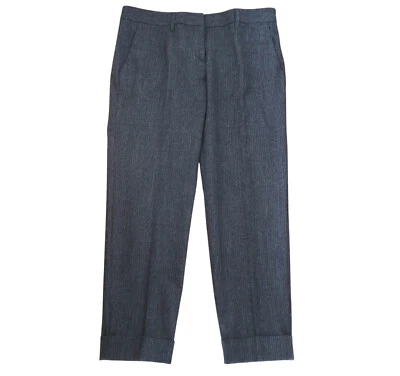 PRADA в тонкую полоску шерсти укороченные брюки новый с Ярлыками это 44 США 8 - Изображение 1 из 4